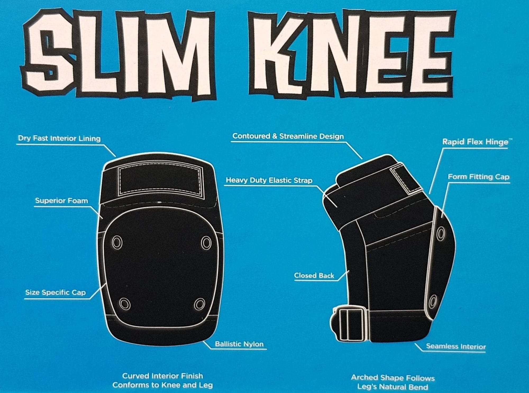 187 - Slim Knee Pad - Black - Image 3